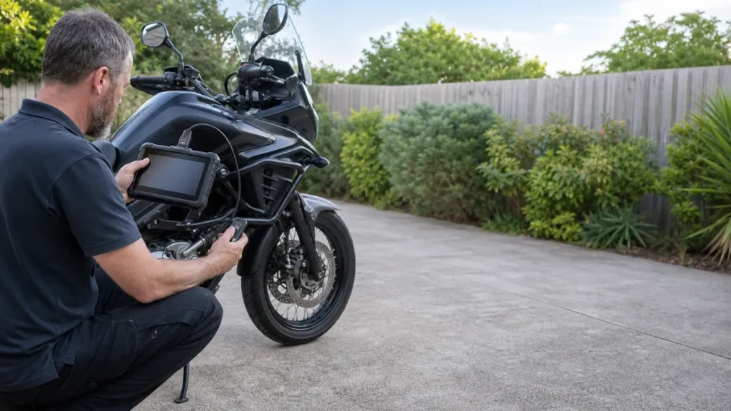 Ignition and lock diagnostics on a Suzuki V-Strom 650 in Melbourne