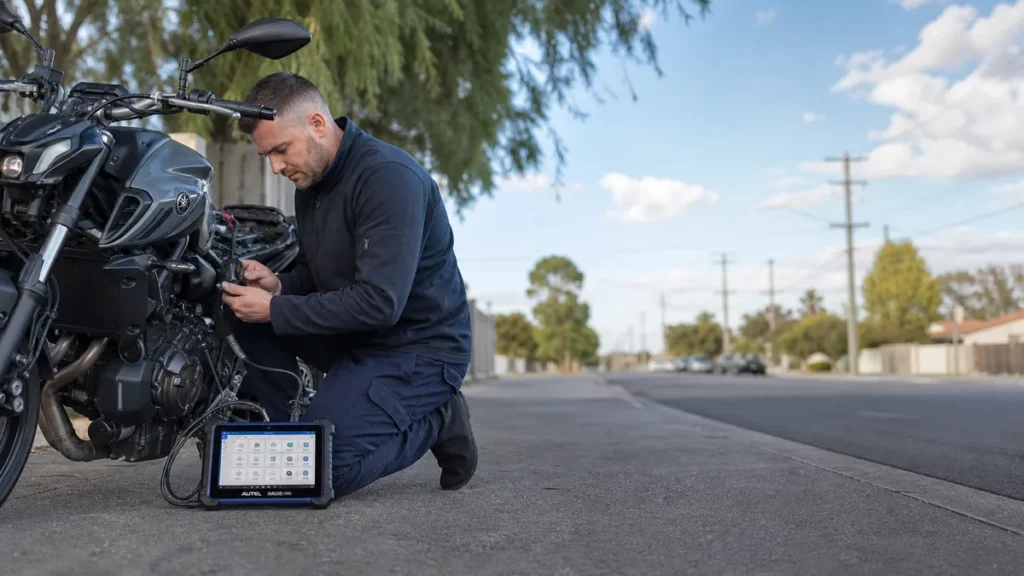 Programming a transponder key to a Yamaha MT-07 immobiliser